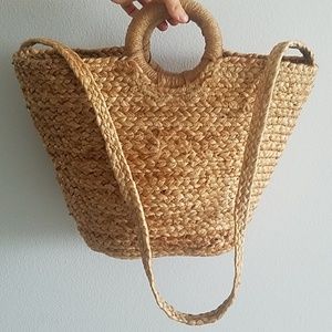 ZARA Natural woven straw bag